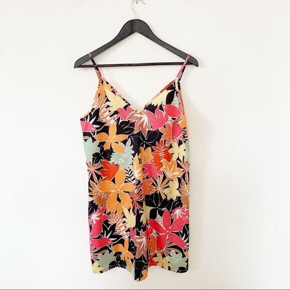 SHEIN Allover Floral Print Aloha Double V neck Camisole Mini Dress - Picture 4 of 5
